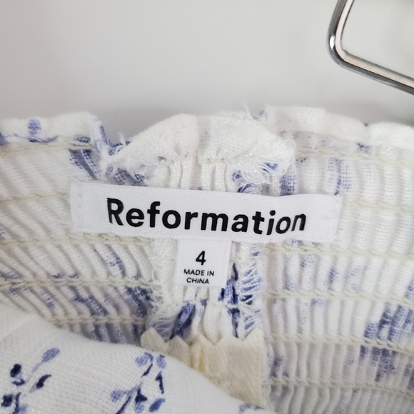 Reformation Sedgwick Linen Top Size 4 NWT - Picture 11 of 16